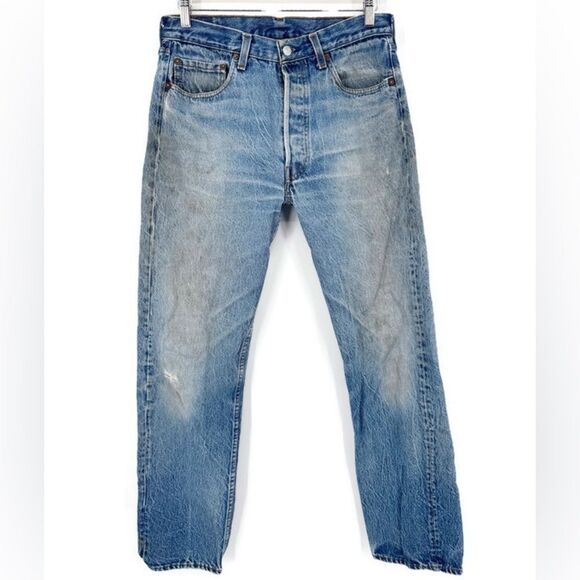 Vintage Levi’s 501 Jeans Altered and Distressed. Late 80s Early 90s Button Fly - Picture 1 of 15